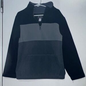 Children's Place Navy and Gray Quarter-Zip Pullover